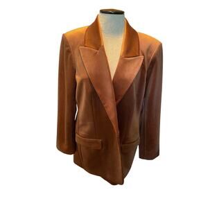90's Look Women's Express Velvet Brown Blazer Size XL